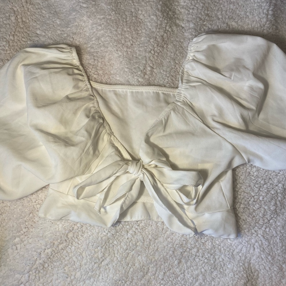 White tie up top!